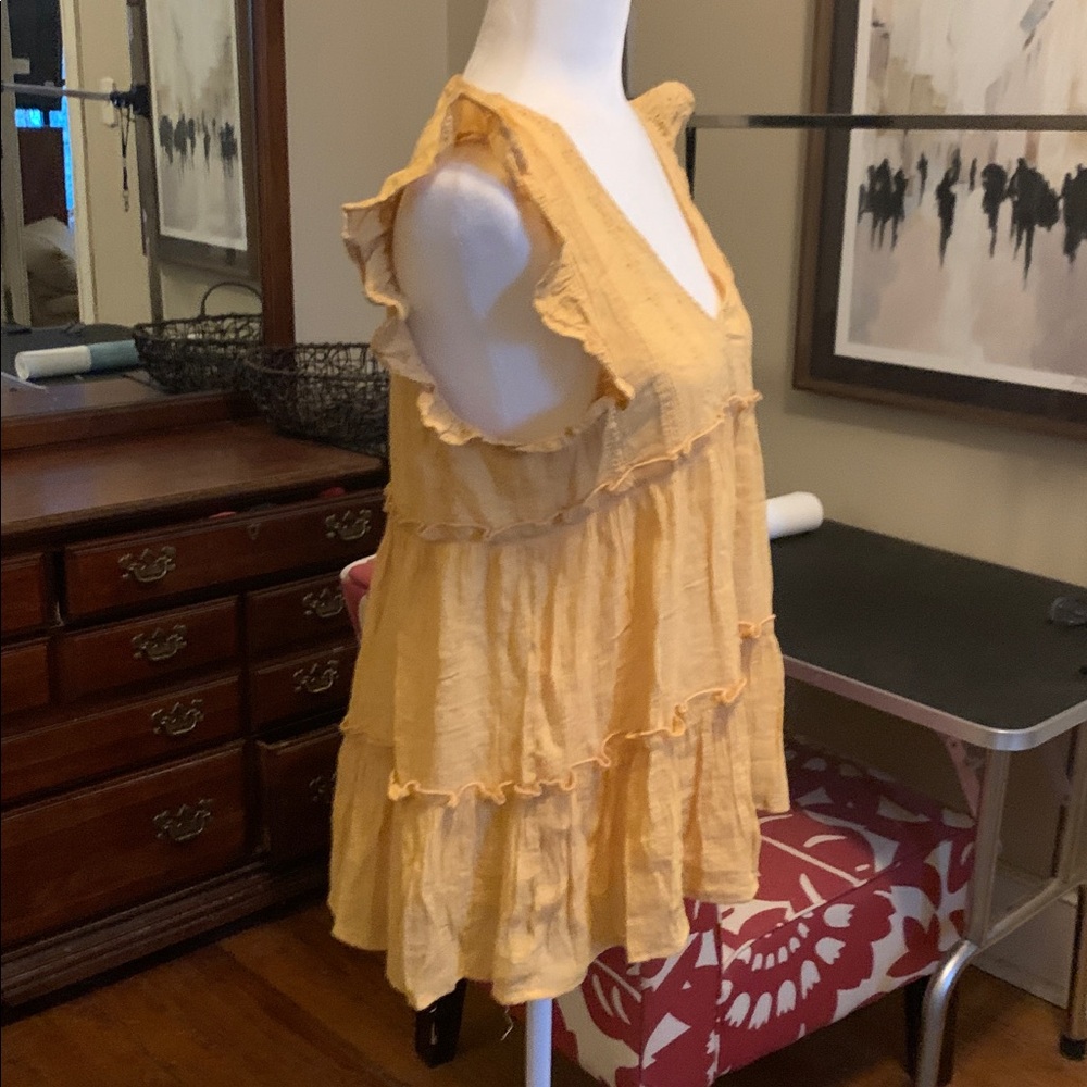 Yellow Ruffled Blouse - Picture 2 of 4